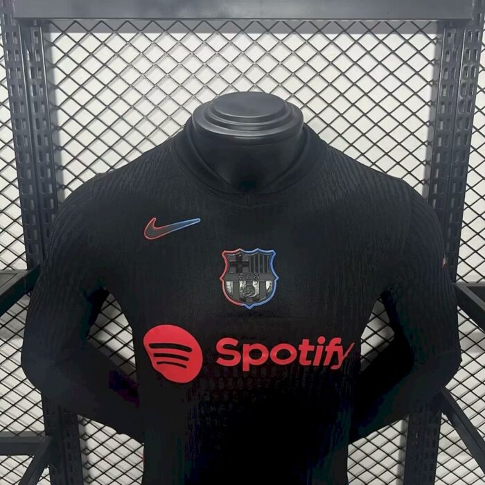 Mens Barcelona 2024/25 Away Long Sleeve Jersey Player Version 3