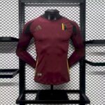 Mens Belgium 2024/25 Home Long Sleeve Jersey Player Version 3