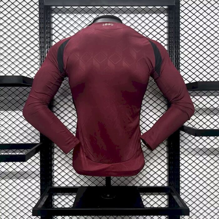 Mens Belgium 2024/25 Home Long Sleeve Jersey Player Version 1