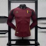 Mens Belgium 2024/25 Home Long Sleeve Jersey Player Version