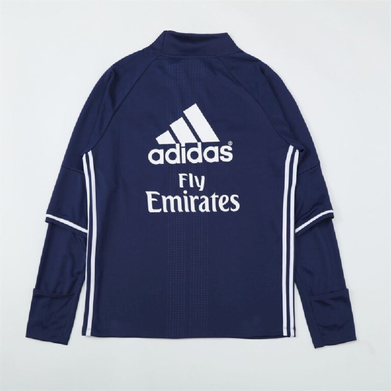 Mens Real Madrid 2016/17 1/4 Zip Sweatshirt Retro Style 1