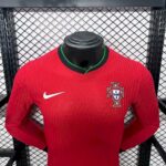 Mens Portugal 2024/25 Home Long Sleeve Jersey Player Version 2
