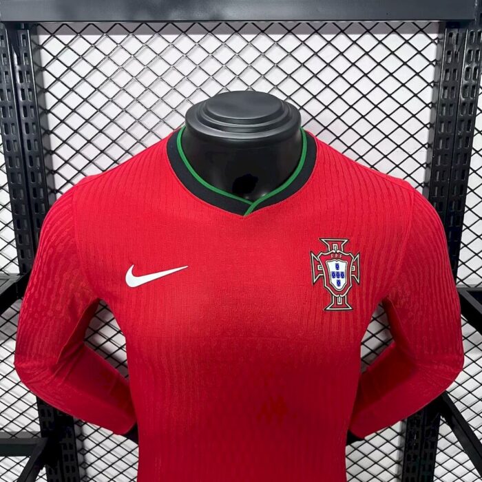 Mens Portugal 2024/25 Home Long Sleeve Jersey Player Version 2