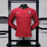 Mens Portugal 2024/25 Home Long Sleeve Jersey Player Version 3