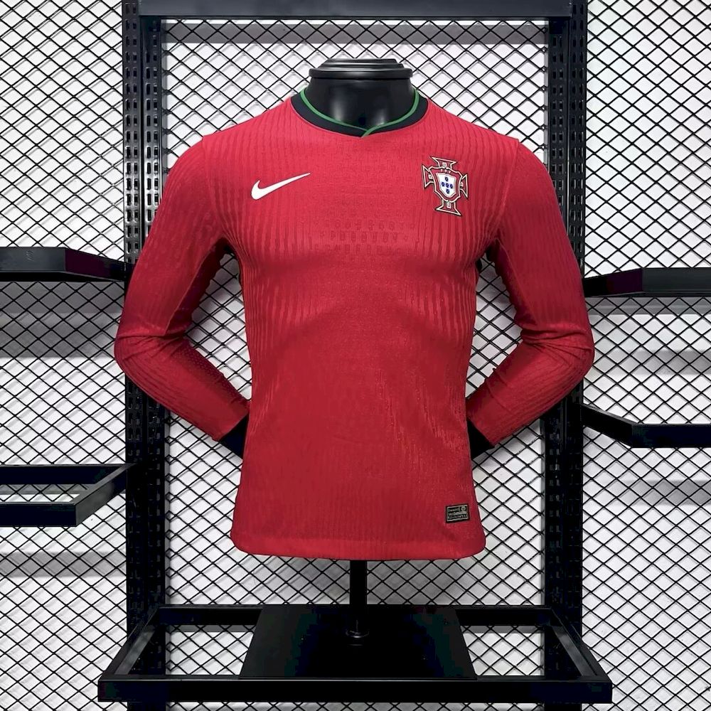 2024060821420545.jpg Mens Portugal 2024/25 Home Long Sleeve Jersey Player Version 3
