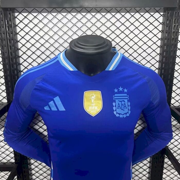 Mens Argentina 2024/25 Away Long Sleeve Jersey Player Version 3