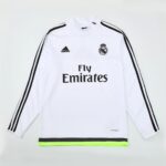 Mens Real Madrid 2015/16 1/4 Zip Sweatshirt Retro Style
