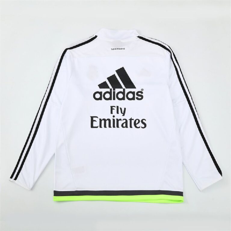 Mens Real Madrid 2015/16 1/4 Zip Sweatshirt Retro Style 1