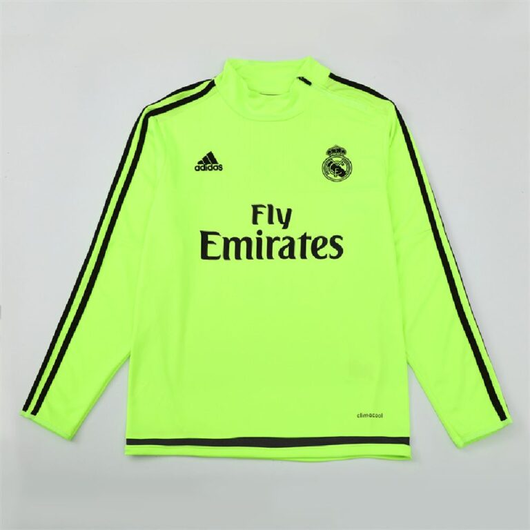 Mens Real Madrid 2015/16 1/4 Zip Sweatshirt Retro Style