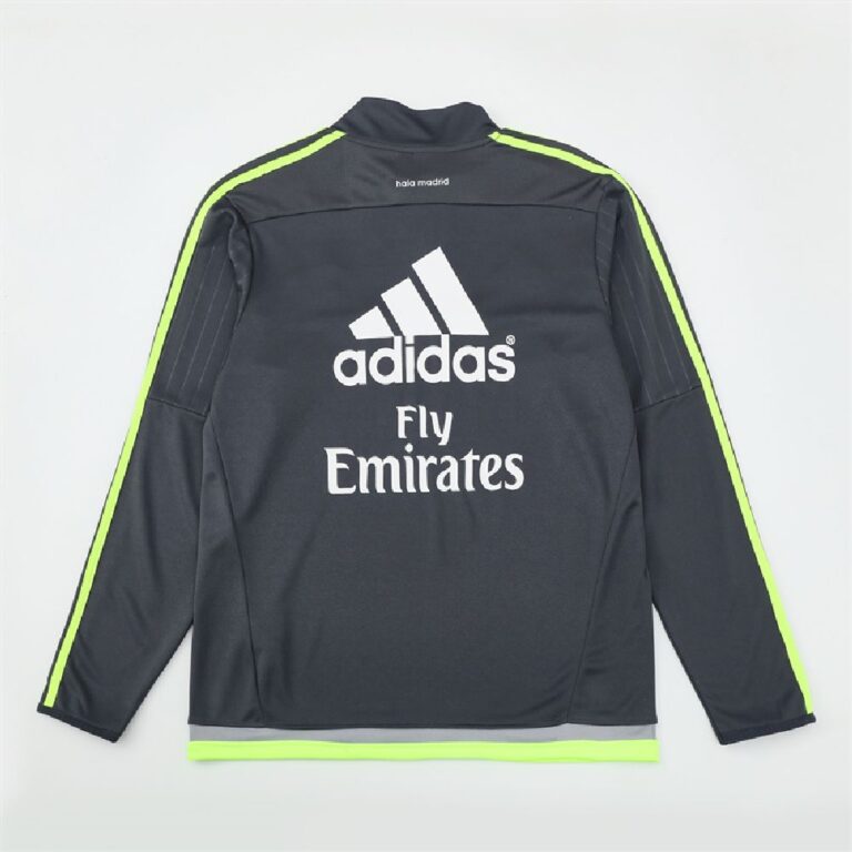 Mens Real Madrid 2015/16 1/4 Zip Sweatshirt Retro Style 1