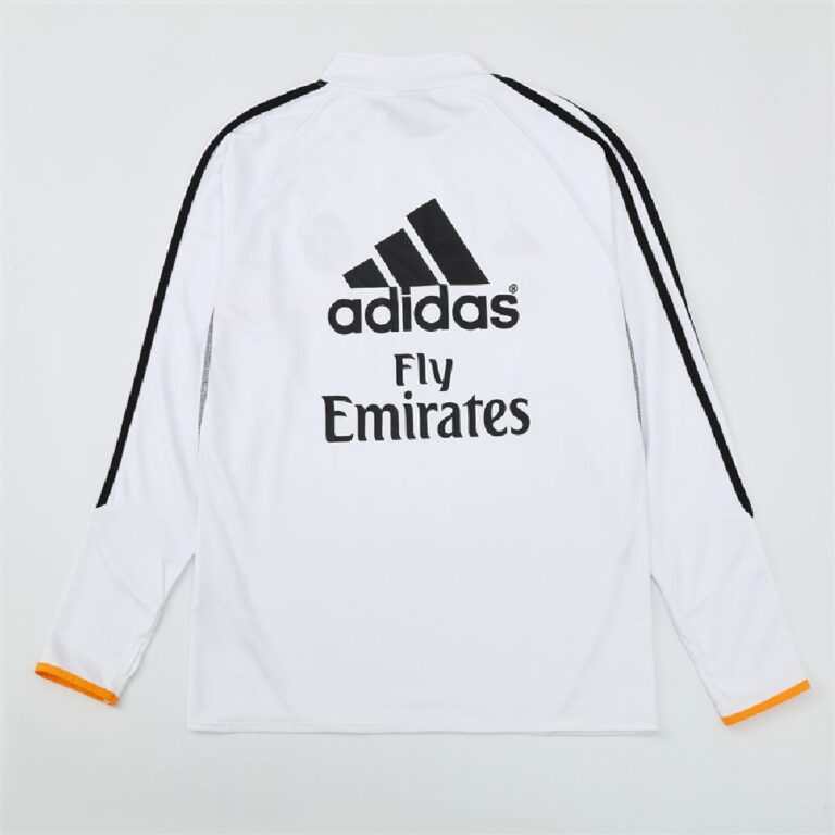 Mens Real Madrid 2013/14 1/4 Zip Sweatshirt Retro Style 1