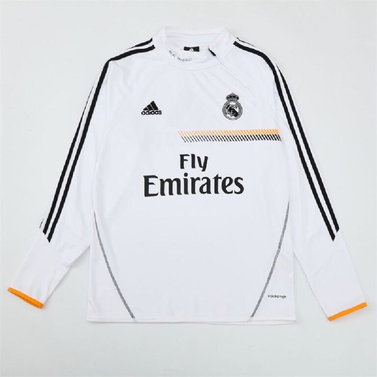 Mens Real Madrid 2013/14 1/4 Zip Sweatshirt Retro Style