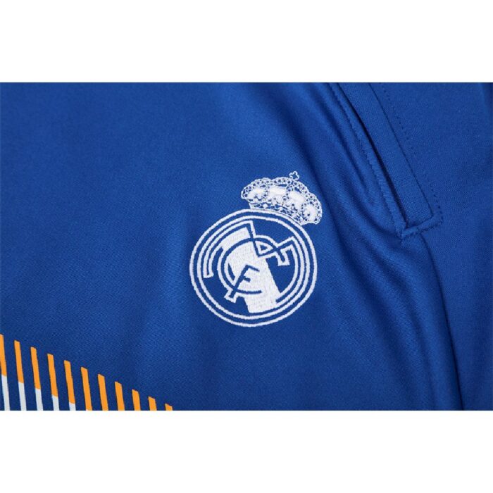 Mens Real Madrid 2013/14 1/4 Zip Sweatshirt Retro Style 7