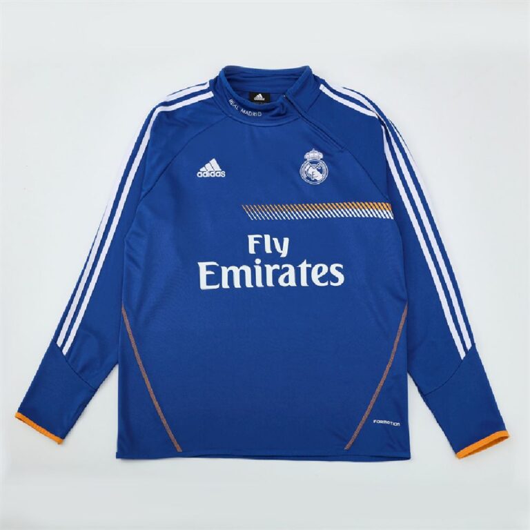 Mens Real Madrid 2013/14 1/4 Zip Sweatshirt Retro Style