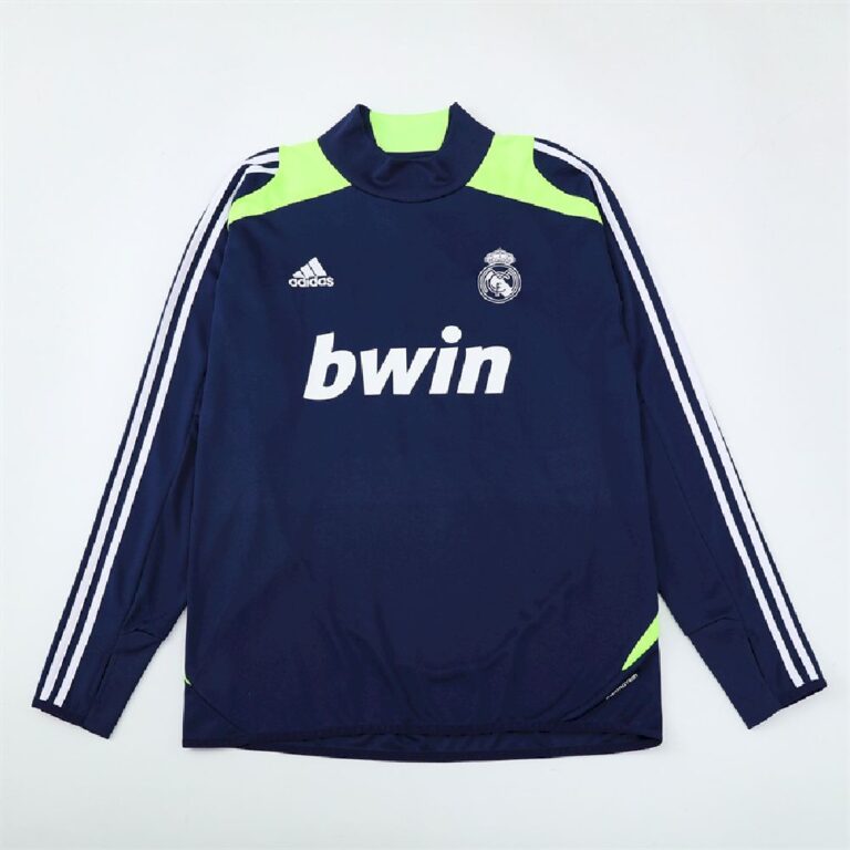 Mens Real Madrid 2012/13 1/4 Zip Sweatshirt Retro Style
