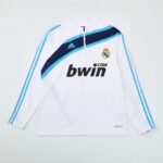 Mens Real Madrid 2009/10 1/4 Zip Sweatshirt Retro Style