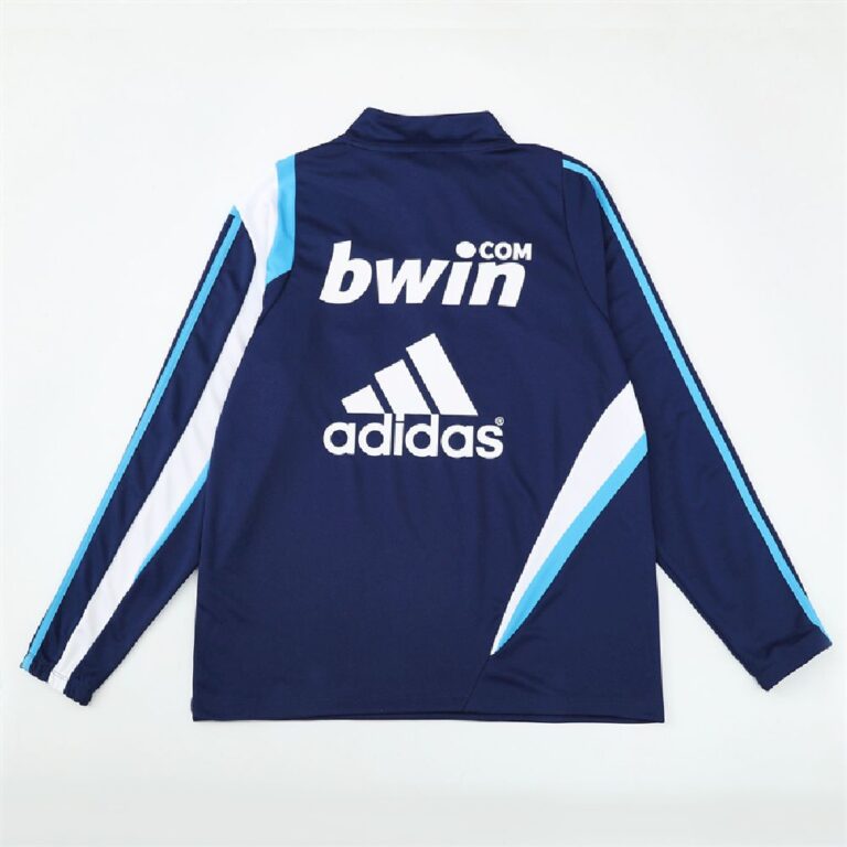 Mens Real Madrid 2009/10 1/4 Zip Sweatshirt Retro Style 1
