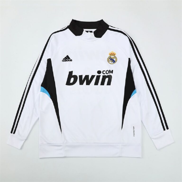 Mens Real Madrid 2008/09 1/4 Zip Sweatshirt Retro Style