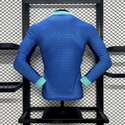 Mens Brazil 2024/25 Away Long Sleeve Jersey Player Version 1