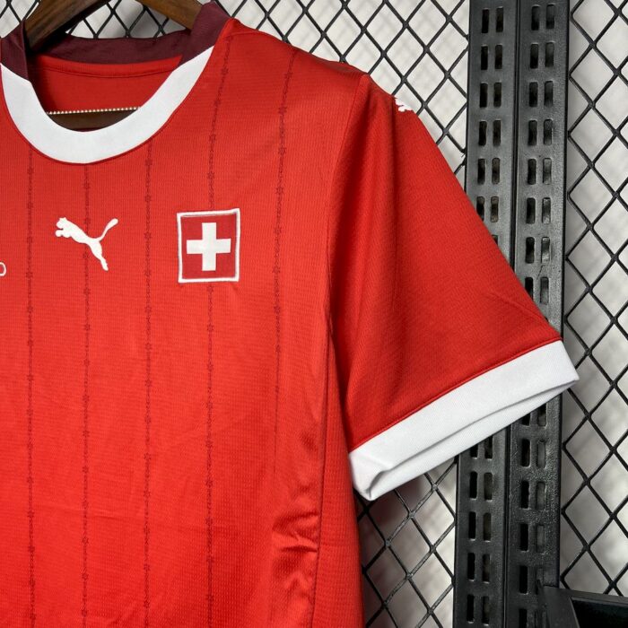 Mens Switzerland 2024/25 Home Jersey 3