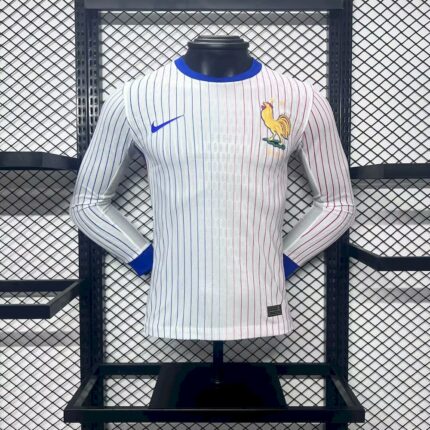 Mens France 2024/25 Away Long Sleeve Jersey Player Version 3