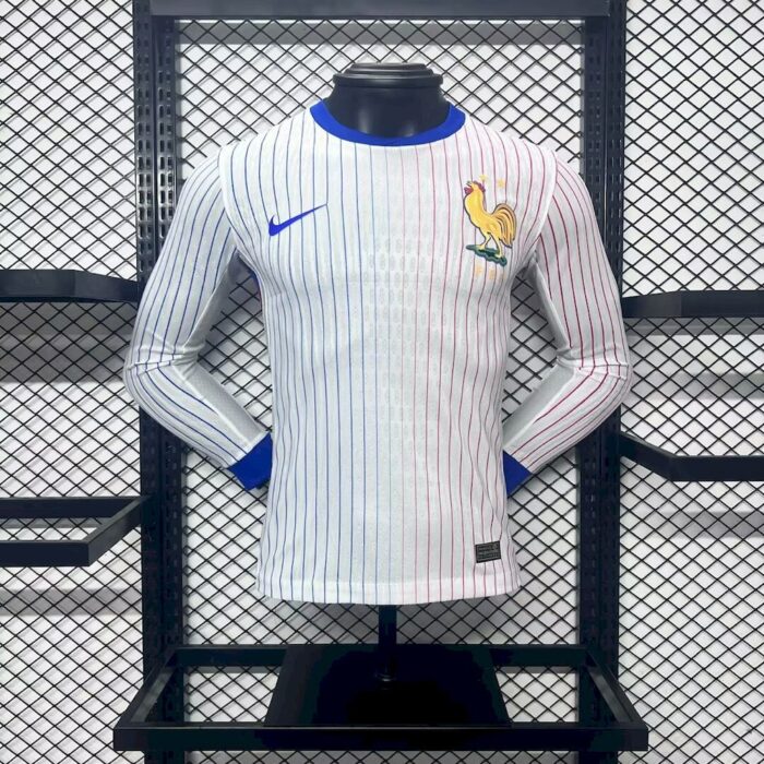 Mens France 2024/25 Away Long Sleeve Jersey Player Version 3