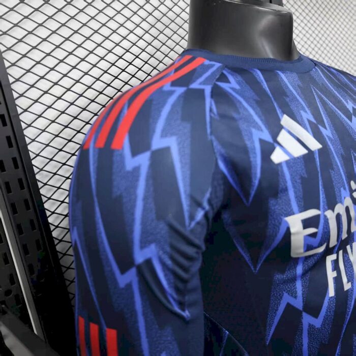 Mens Arsenal 2025/26 Away Long Sleeve Jersey Player Version 6