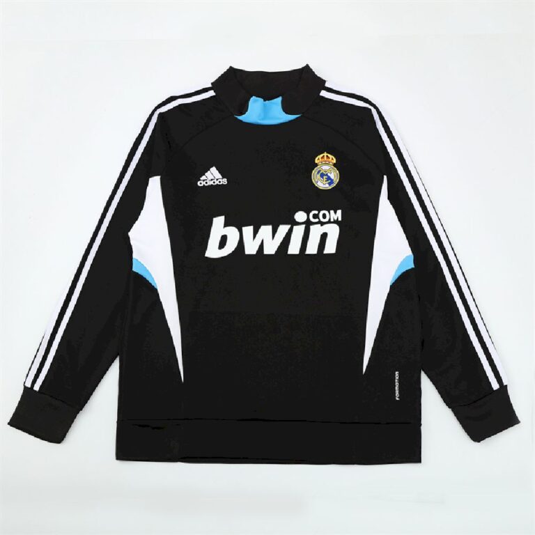 Mens Real Madrid 2008/09 1/4 Zip Sweatshirt Retro Style