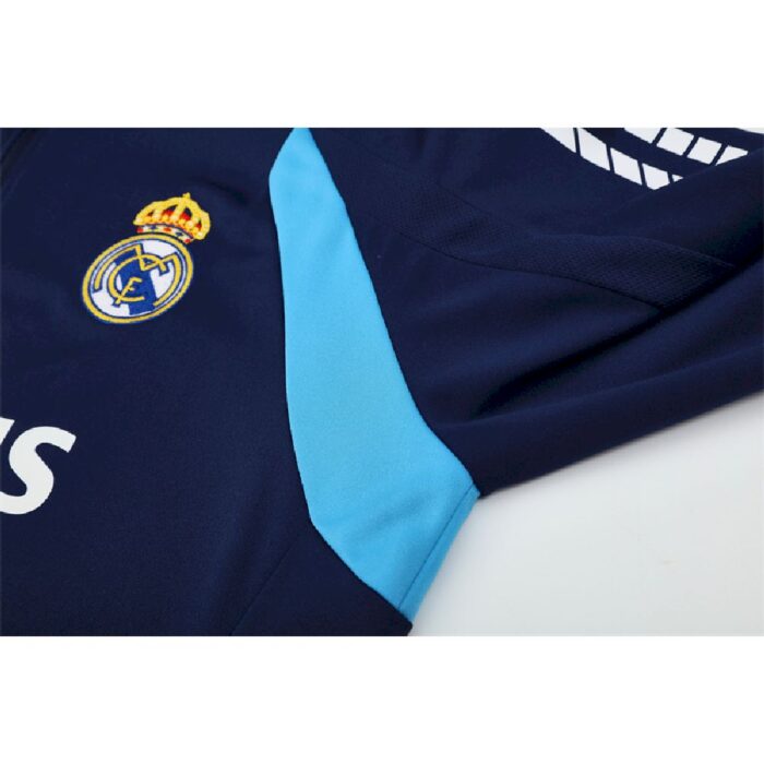 Mens Real Madrid 2005/06 1/4 Zip Sweatshirt Retro Style 4