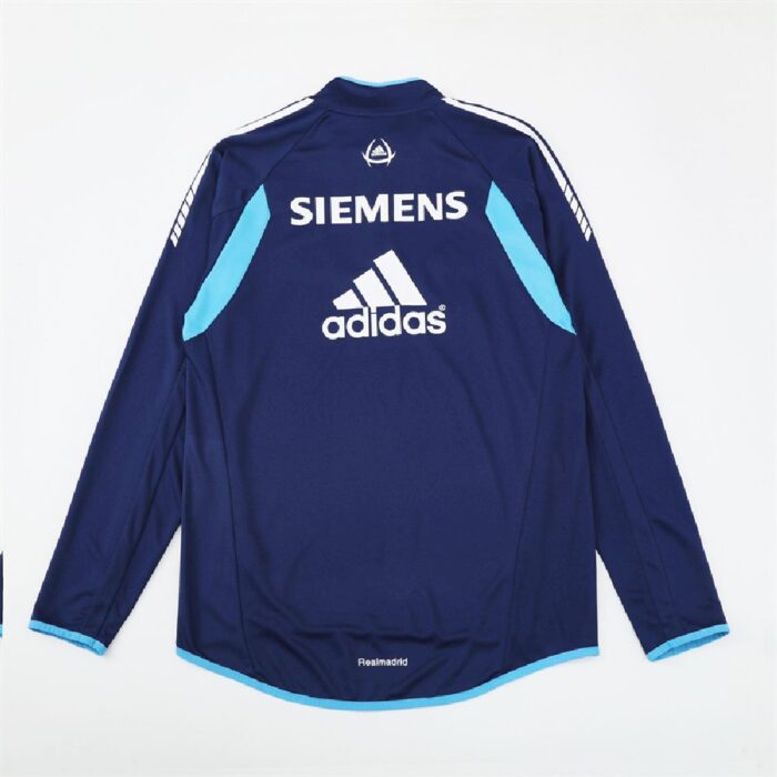 Mens Real Madrid 2005/06 1/4 Zip Sweatshirt Retro Style 1