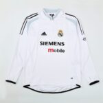 Mens Real Madrid 2004/05 1/4 Zip Sweatshirt Retro Style