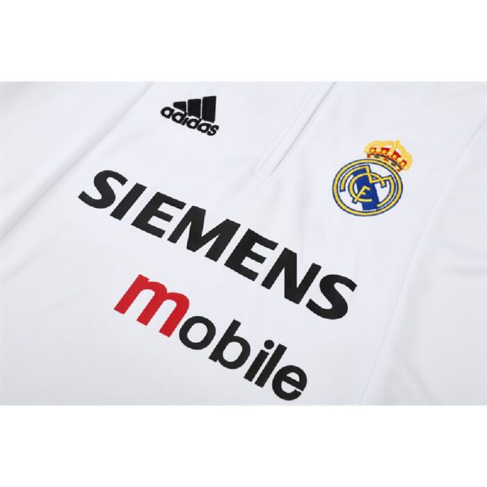 Mens Real Madrid 2004/05 1/4 Zip Sweatshirt Retro Style 5