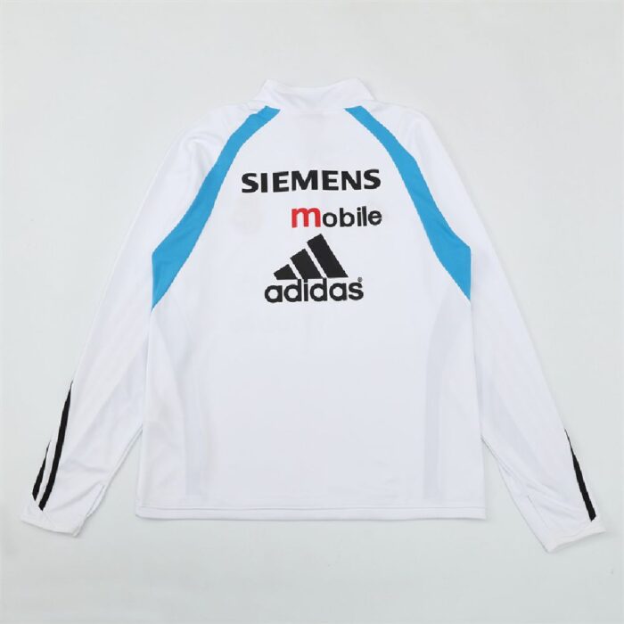 Mens Real Madrid 2003/04 1/4 Zip Sweatshirt Retro Style 1