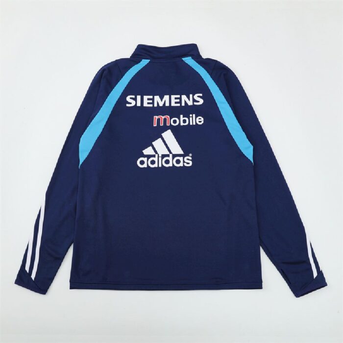 Mens Real Madrid 2003/04 1/4 Zip Sweatshirt Retro Style 1