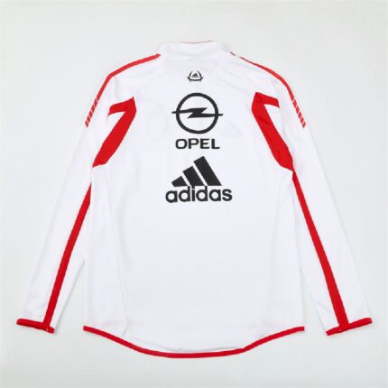 Mens AC Milan 2005/06 1/4 Zip Sweatshirt Retro Style 1