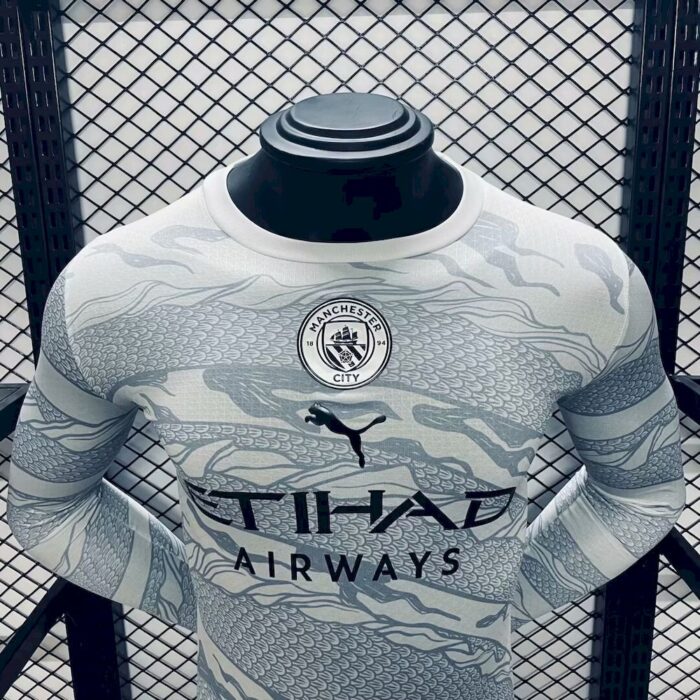 Mens Manchester City 2024/25 Long Sleeve Jersey Player Versionon 2