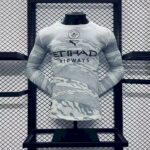 Mens Manchester City 2024/25 Long Sleeve Jersey Player Versionon 3