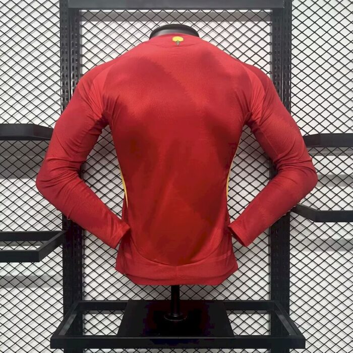 Mens Spain 2024/25 Home Long Sleeve Jersey Player Version 1