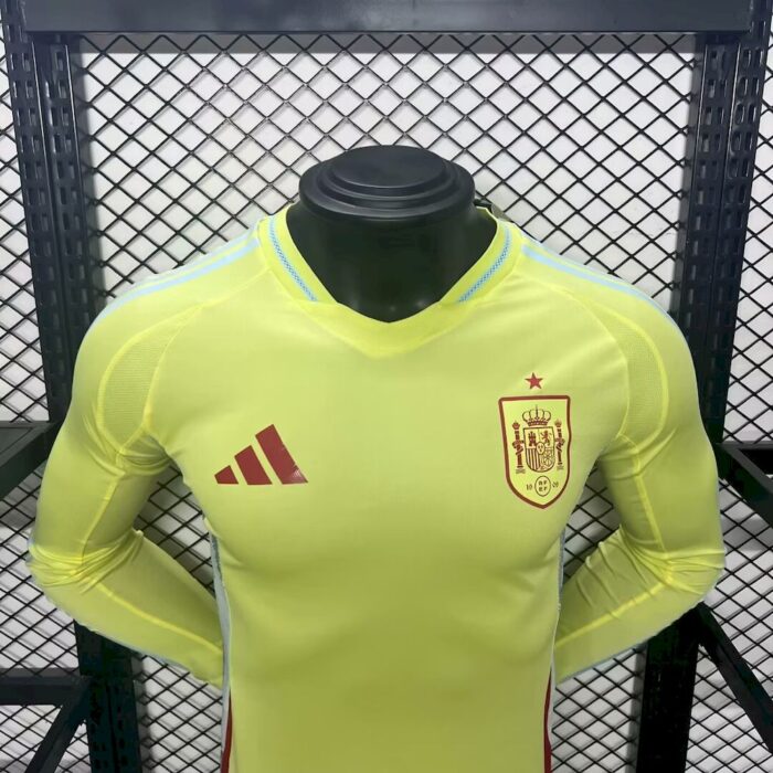 Mens Spain 2024/25 Away Long Sleeve Jersey Player Version 3