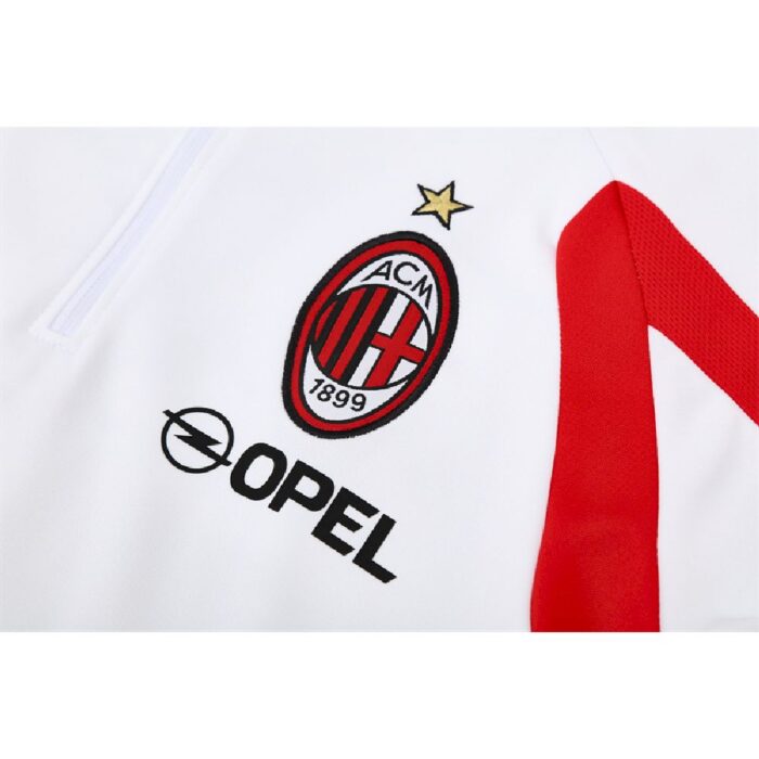 Mens AC Milan 2005/06 1/4 Zip Sweatshirt Retro Style 7