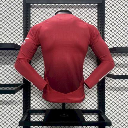 Mens Manchester United 2024/25 Home Long Sleeve Jersey Player Version 1