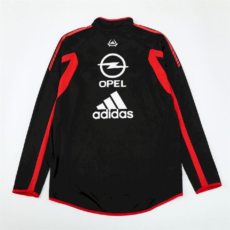Mens AC Milan 2005/06 1/4 Zip Sweatshirt Retro Style 1