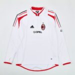 Mens AC Milan 2004/05 1/4 Zip Sweatshirt Retro Style