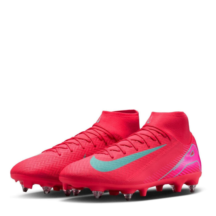 Nike Mercurial Superfly 10 Soft Ground Football Boots – Red/Green – view 8