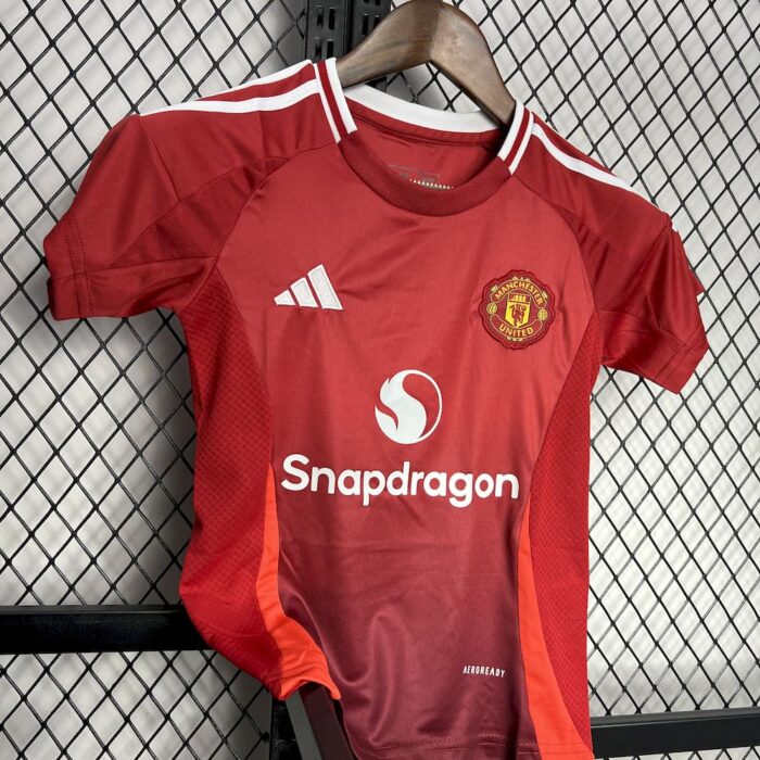 Kids Manchester United 2024/25 Home Kit 7
