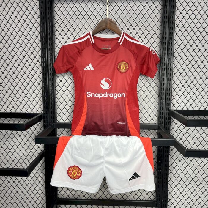 Kids Manchester United 2024/25 Home Kit 3
