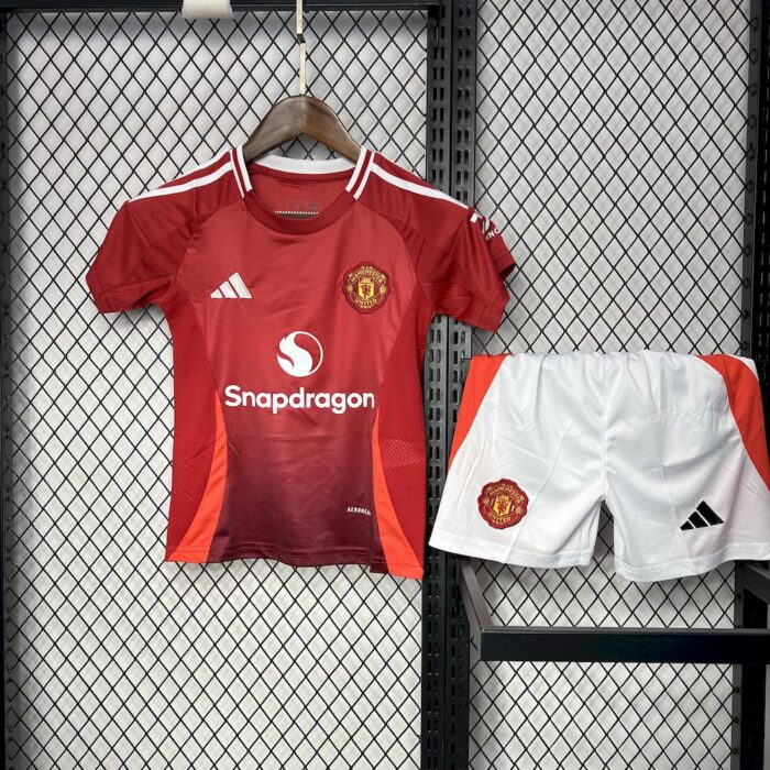 Kids Manchester United 2024/25 Home Kit 2
