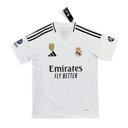 Mens Real Madrid 2024/25 Home Champions League Champions Jersey