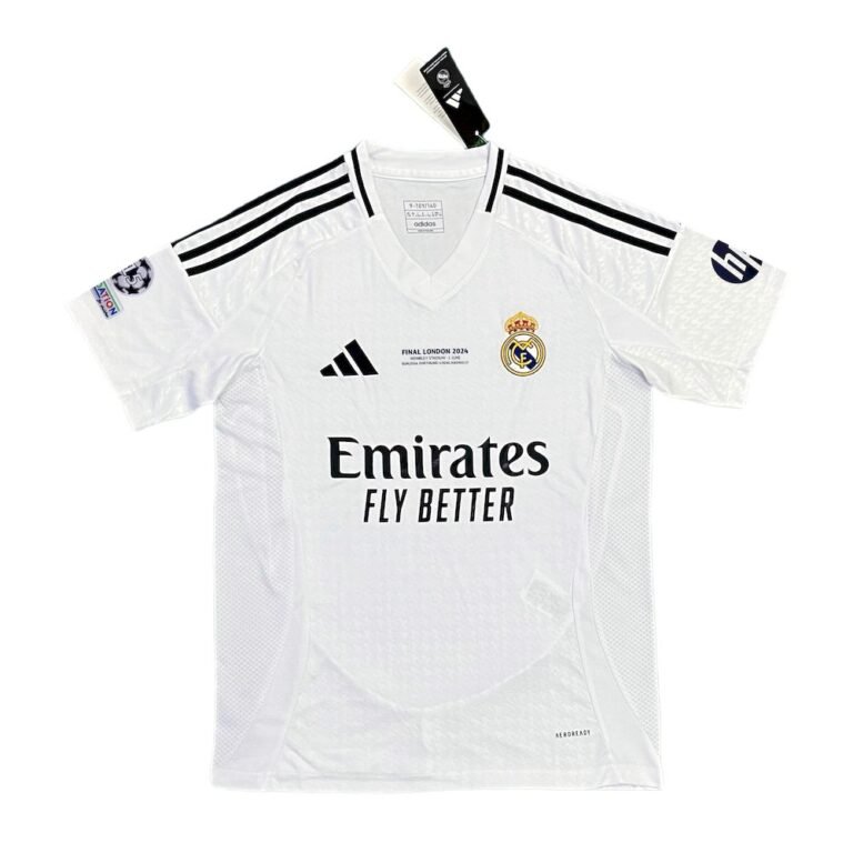 Mens Real Madrid 2024/25 Home Champions League Champions Jersey