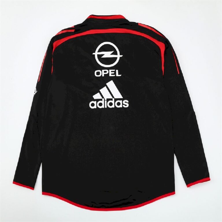 Mens AC Milan 2004/05 1/4 Zip Sweatshirt Retro Style 1